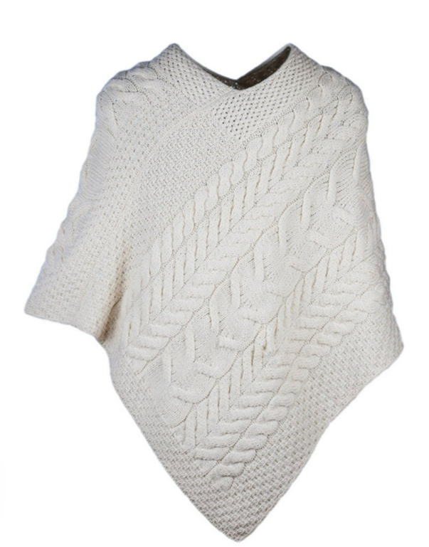 Walker and Hawkes Merino Ullar Poncho Pearl