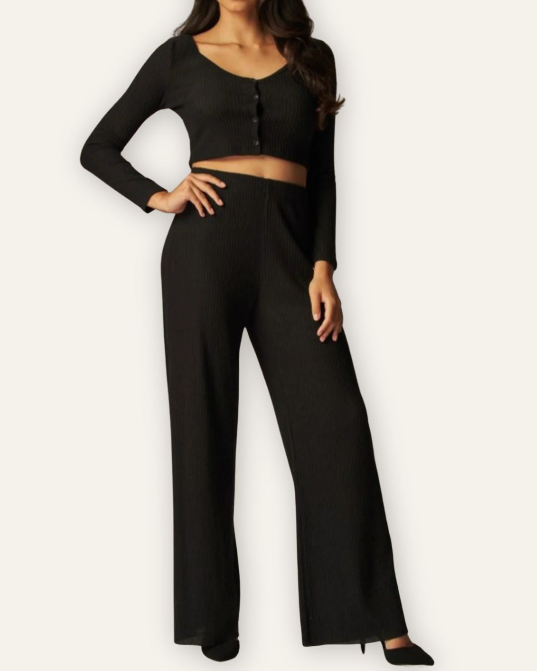 Melange Two-Pieces Black