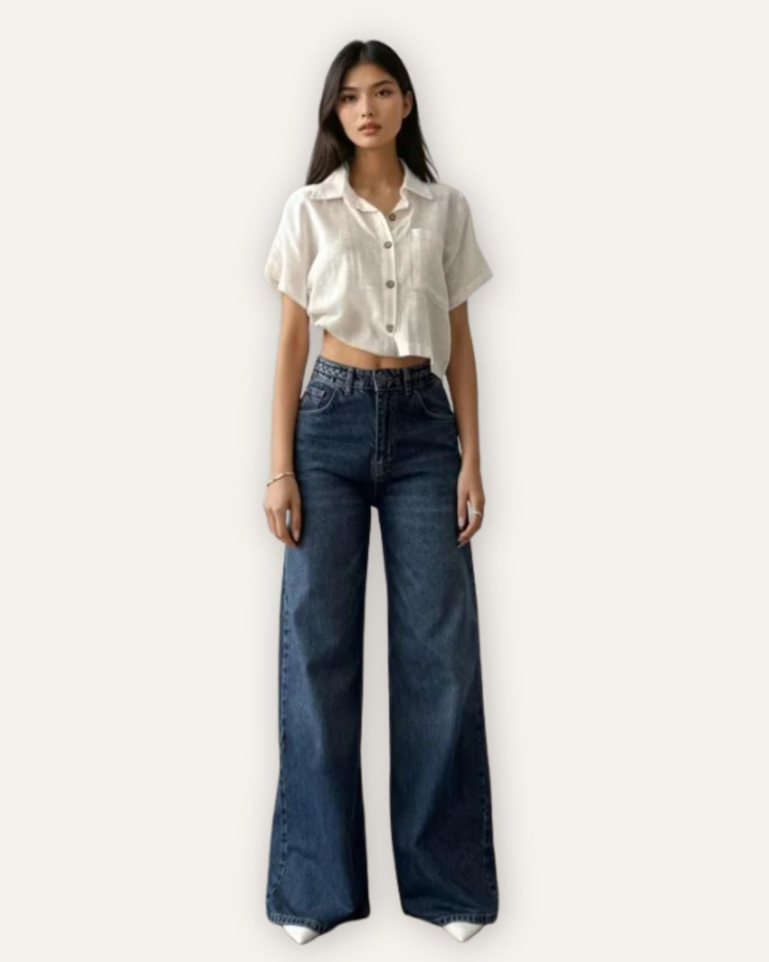 Veronica Jeans ￼Blue 7637 Central Iceland