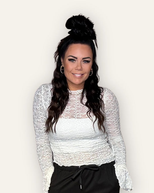 Zoe Lace Top White Central Iceland